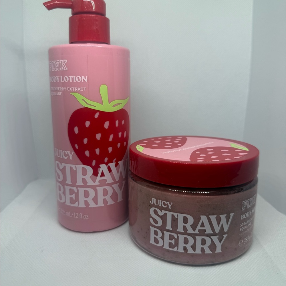 Juicy Strawberry Body Lotion and Scrub Set